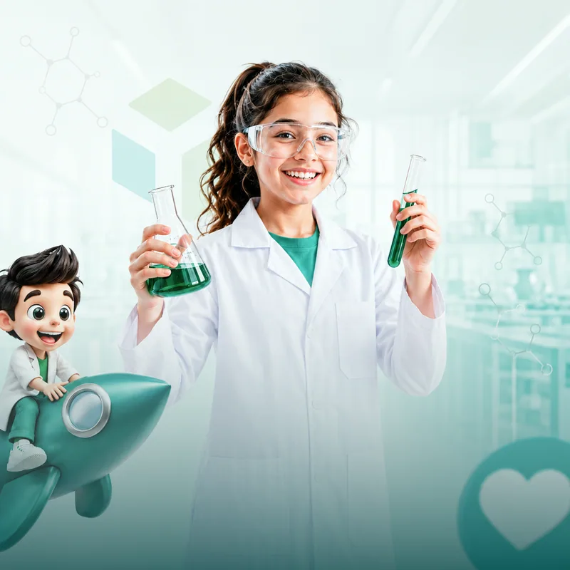 Estudiante realizando una actividad práctica de ciencias