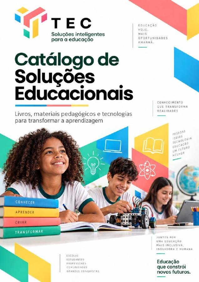 Capa do catálogo de soluções educacionais TEC